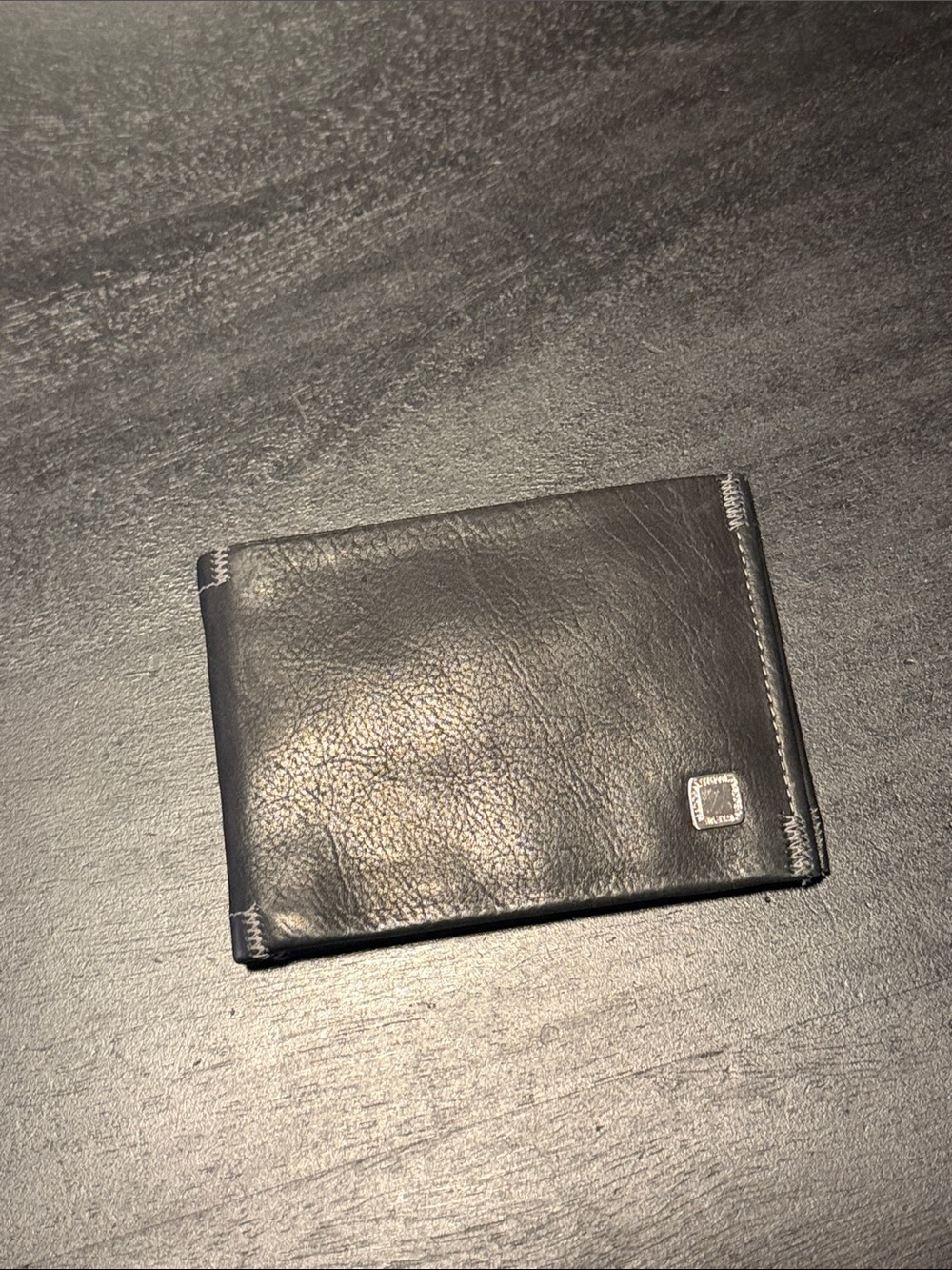 Steve Madden Black Leather Bifold Wallet